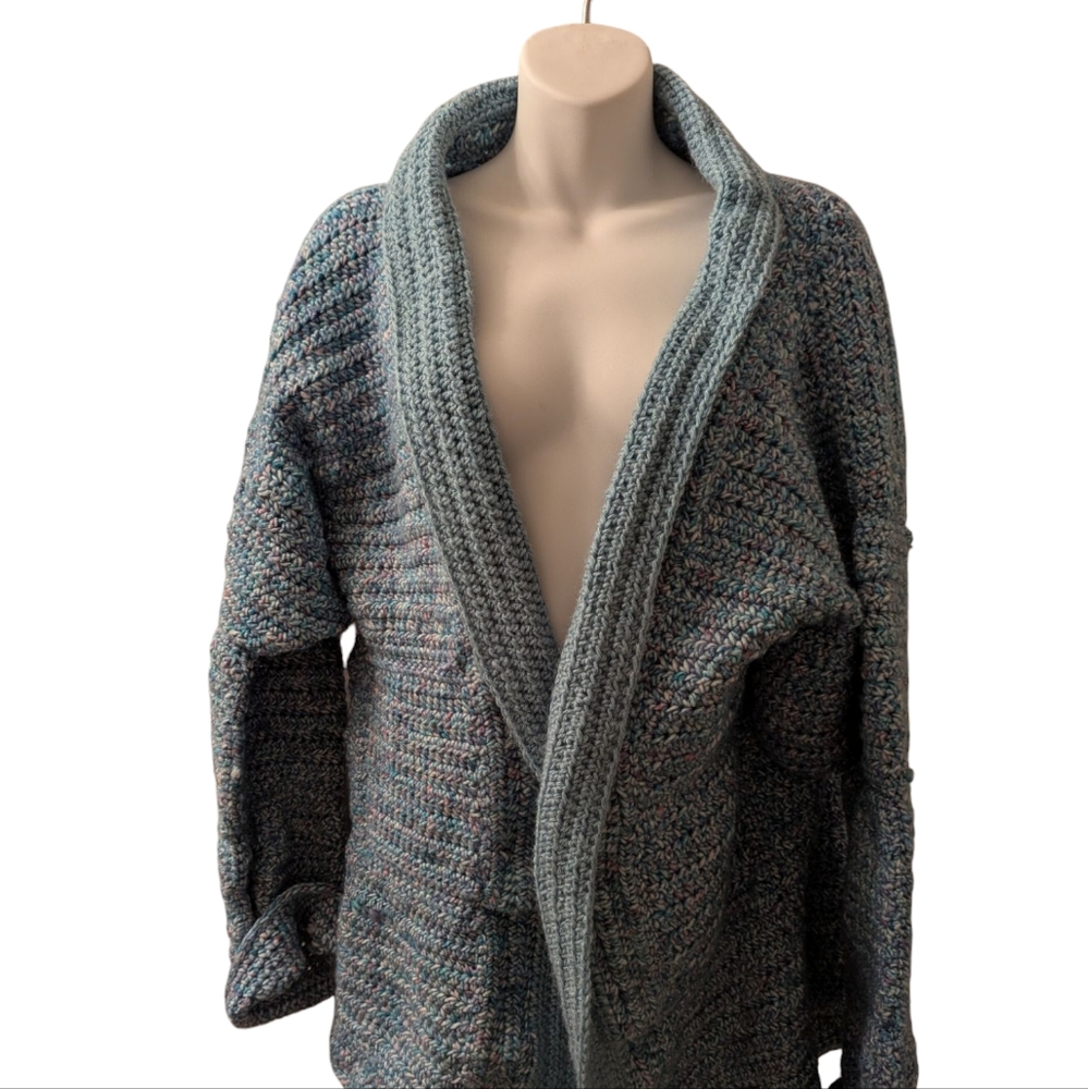 Handmade Crochet Women's Shawl Collar Sweater